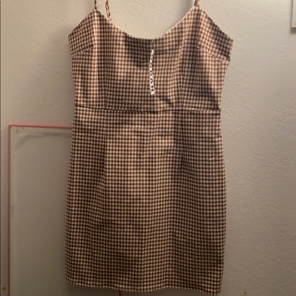 Urban Outfitters checker print mini dress NWT